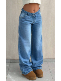 Blugi, talie joasa, largi