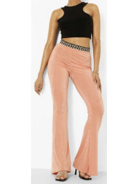 PANTALONI SLINKY FLARE CU TEXTURA GEO TAPE