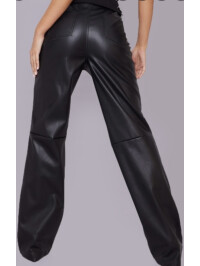 PANTALONI LATI DE PIELE NEGRA 