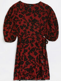 ROCHIE SCURTA CU FLORI NEGRE