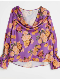 BLUZA DIN SATIN FLORAL