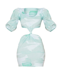 ROCHIE VERDE MENTA CU NOD IN FATA 