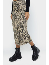 FUSTA MIDI CU IMPRIMEURI ZEBRĂ 