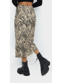 FUSTA MIDI CU IMPRIMEURI ZEBRĂ 
