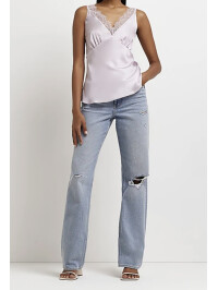 TOP CAMI CU DANTELĂ MOV