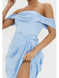 ROCHIE SATIN ALBASTRĂ