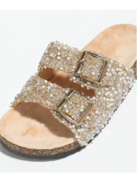 SANDALE CU BLANA ARTIFICIALA