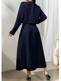 Jachetă și rochie în față cu nasturi 2 PIESE