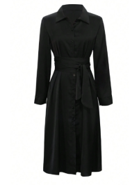 Rochie elegantă de damă cu guler răsturnat,