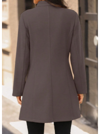 Jachetă casual pentru femei,  cu guler înalt, croită, tip vacanță