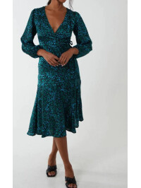 ROCHIE MIDI DIN SATIN CU DECOLTEU