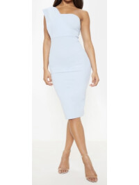 ROCHIE MIDI DUSTY BLUE CU UN UMAR