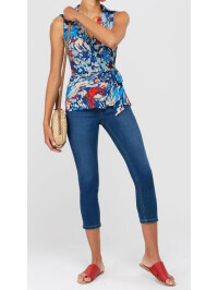 Top Arianna din jerseu cu imprimeu