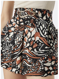 PANTALONI SCURȚI CU IMPRIMEU MARO