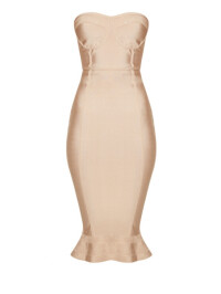 ROCHIE MIDI BANDAGE CU TIV CAMEL