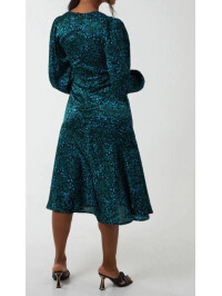 ROCHIE MIDI DIN SATIN CU DECOLTEU