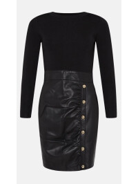 ROCHIE TRICOT CU IMITAȚIEI DE PIELE