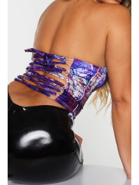 TOP CU ASPECT SATINAT VIOLET