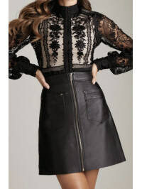 FUSTA MINI DIN PIELE