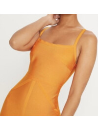 ROCHIE BODYCON PORTOCALIU 