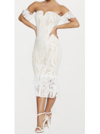 ROCHIE MIDI BARDOT ALBĂ 