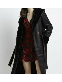 ROCHIE SCURTA CU FLORI NEGRE