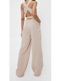 Salopetă încrucișată cu picior lat decupat 