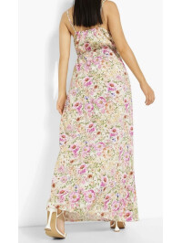 Rochie maxi cu înfășurare florală mică