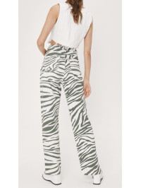 Blugi Zebra cu picior drept cu tiv despicat 