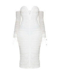 ROCHIE MIDI BARDOT ALBA CU PLASĂ