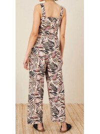 Salopetă din poplin cu imprimeu-Multicolor-50