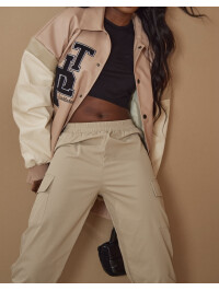 GEACĂ AVIATOR COMBINATĂ CU EFECT DE PIELE