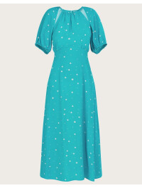 Rochie Sami cu imprimeu cu puncte-Albastru-38