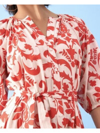 Rochie camasa midi, 100% bumbac