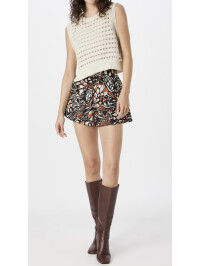 PANTALONI SCURȚI CU IMPRIMEU MARO