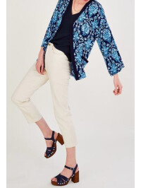Kimono imprimat albastru