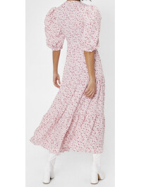 Rochie maxi cu panouri încrețite cu flori Ditsy Nasty Gal