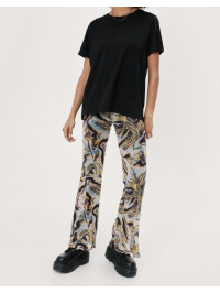 PANTALONI DIN PLASĂ CU IMPRIMEU MARMURĂ