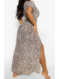 Maxi Kaftan de plajă din șifon cu imprimeu