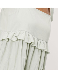 Rochie mini cu volan cu aspect de in Nasty Gal 