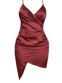 ROCHIE WRAP BURGUNDY SATIN 
