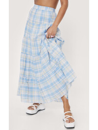 FUSTA IN CAROURI ALBASTRU 