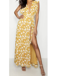 ROCHIE GALBENA CU CORDON IN TALIE 