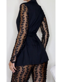 SACOU ȚESUT NEGRU DIN DANTELĂ S940