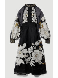 ROCHIE MIDI CREM CU BRODERIE 