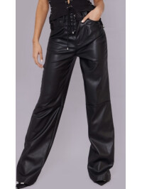 PANTALONI LATI DE PIELE NEGRA 