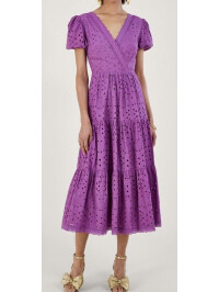 Rochie Fabiola mov, cu broderie-Mov-36