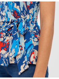 Top Arianna din jerseu cu imprimeu