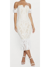 ROCHIE MIDI BARDOT ALBĂ 