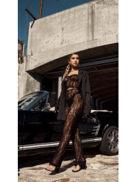 PANTALONI EVAZAȚI DIN  DANTELĂ